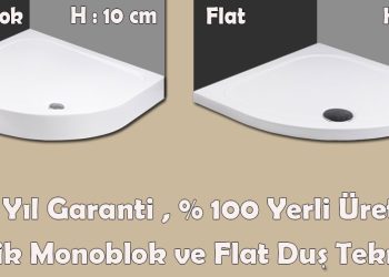 Oval ve Asimetrik Mono Blok Duş Tekneleri