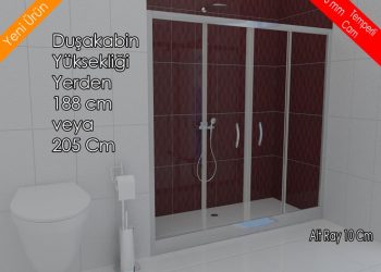 Yerden Yüksekliği 188 cm ve 205 Cm Olan Duşakabin Çeşitleri