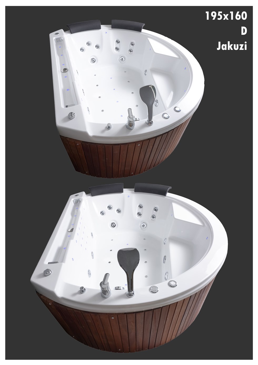 195×160 D jakuzi