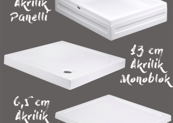 Kare ve Dikdörtgen Panelli Duş Tekneleri