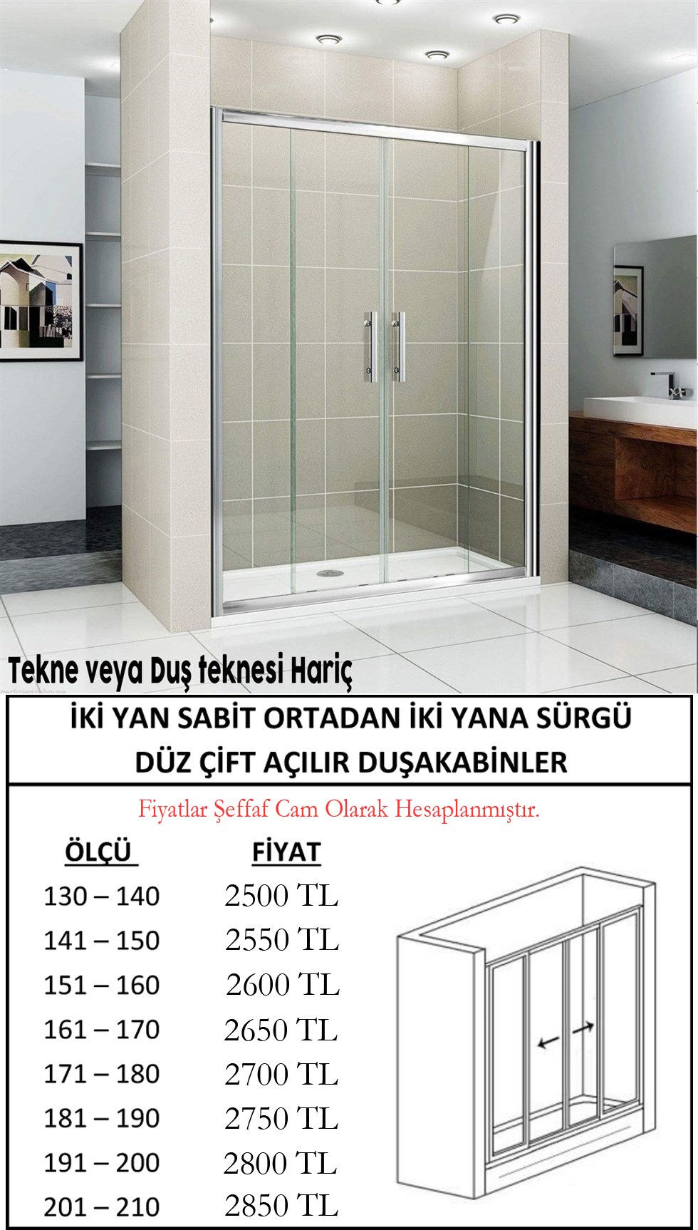 duşakabin fiyatları