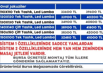 Oval Jakuzi Çeşitleri