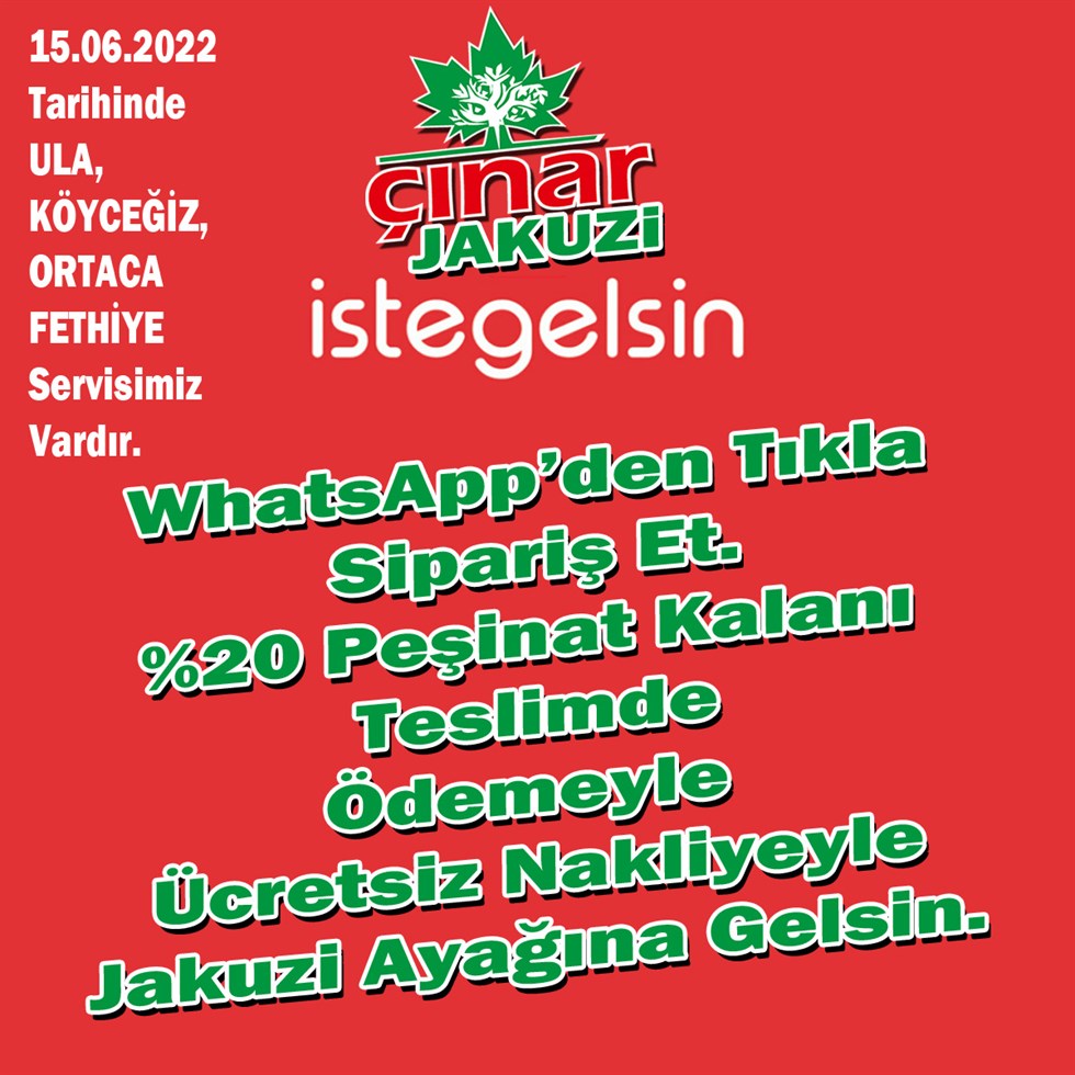 Muğla Ücretsiz Teslimat Jakuziler