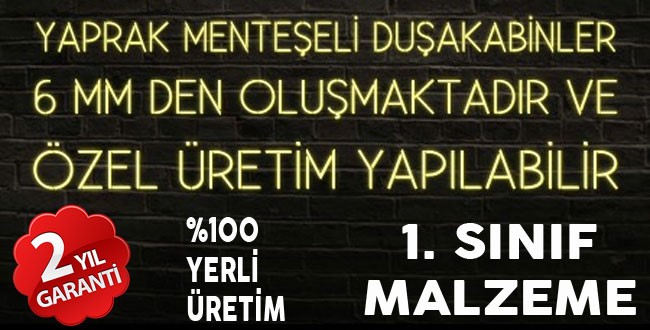 Yaprak Menteşeli Temperli 6mm Duşakabin Çeşitleri