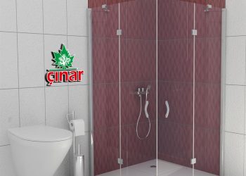 Yaprak Menteşe Köşe 6 mm Temperli Cam Duşakabin