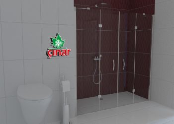 6 mm Temperli Yaprak Menteşeli Düz Duşakabin